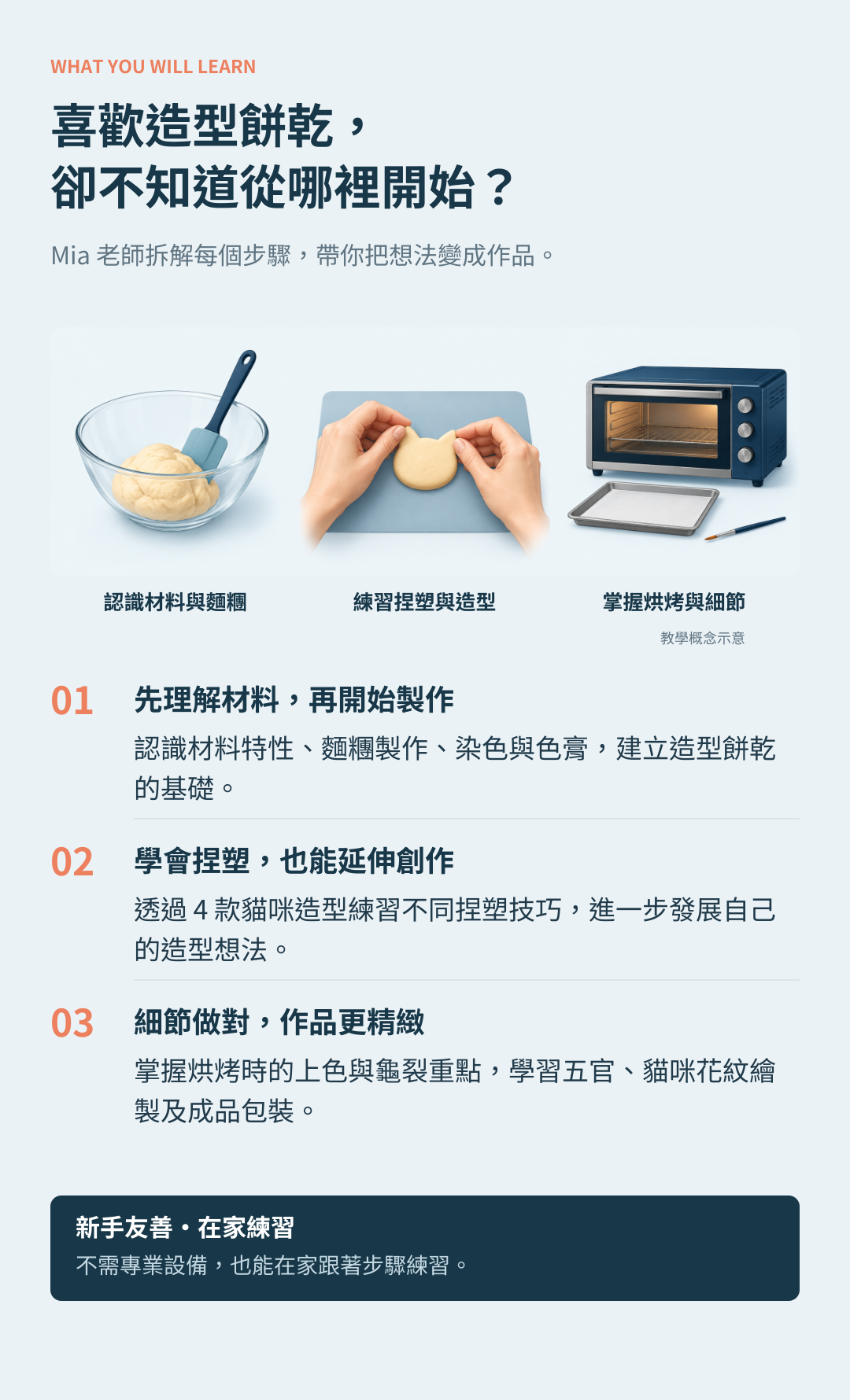 造型餅乾課程：學習重點與課程特色